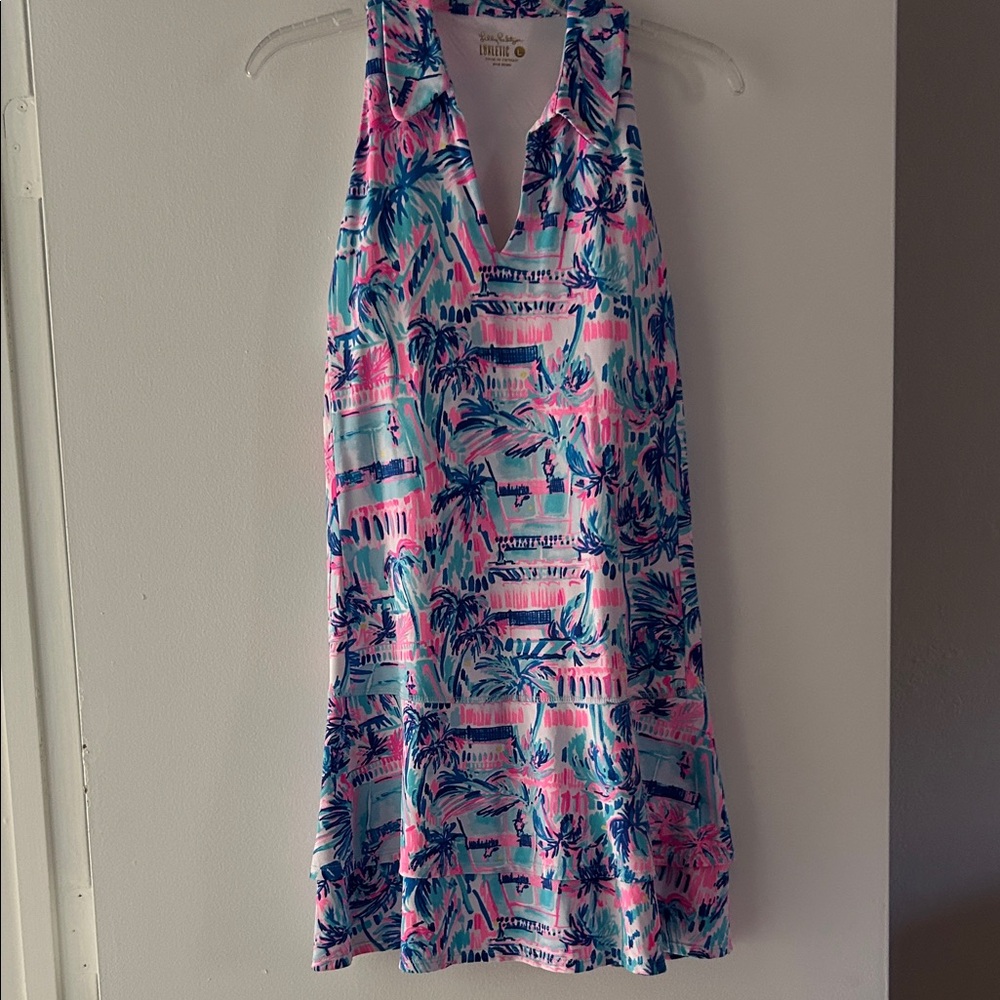 Lilly Pulitzer Vibrant Pink and Blue Golf or Athletic Sleeveless Dress